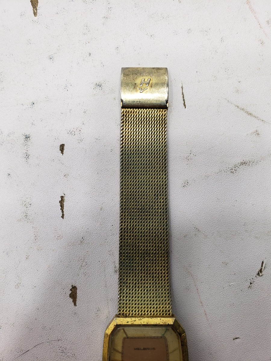 Helbros 56621 Quartz Gold Plated Watch Base Metal Bezel  display picture 3
