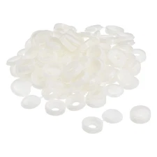 200Pcs 6mm Hinged Screw Cover Caps Plastic Fold Screw Snap Covers, Warm White