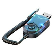 Bluetooth 5.3 USB Audio Receiver with AUX, TF Card, Ambient Light, HD Calls