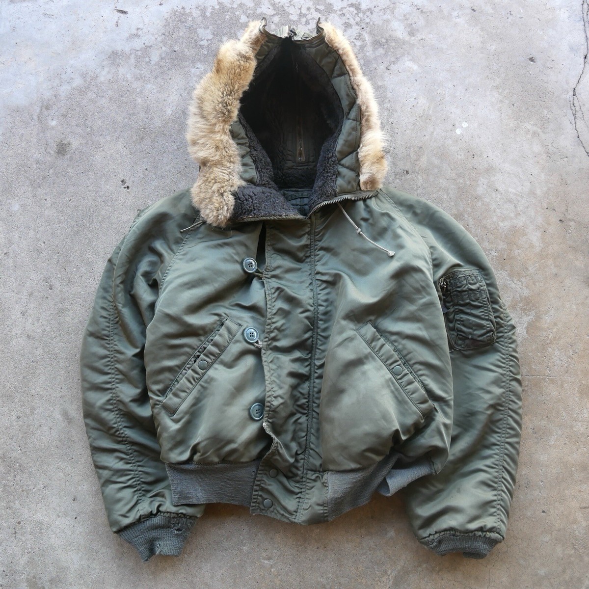 Original 1960s Vietnam War Era N-2B Bomber Jacket With Original 1960s Vietnam War Era N-2B Bomber Jacket With