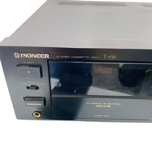 Pioneer T-616 Vintage Cassette Deck Black 3Headdolbyhxpro Very
