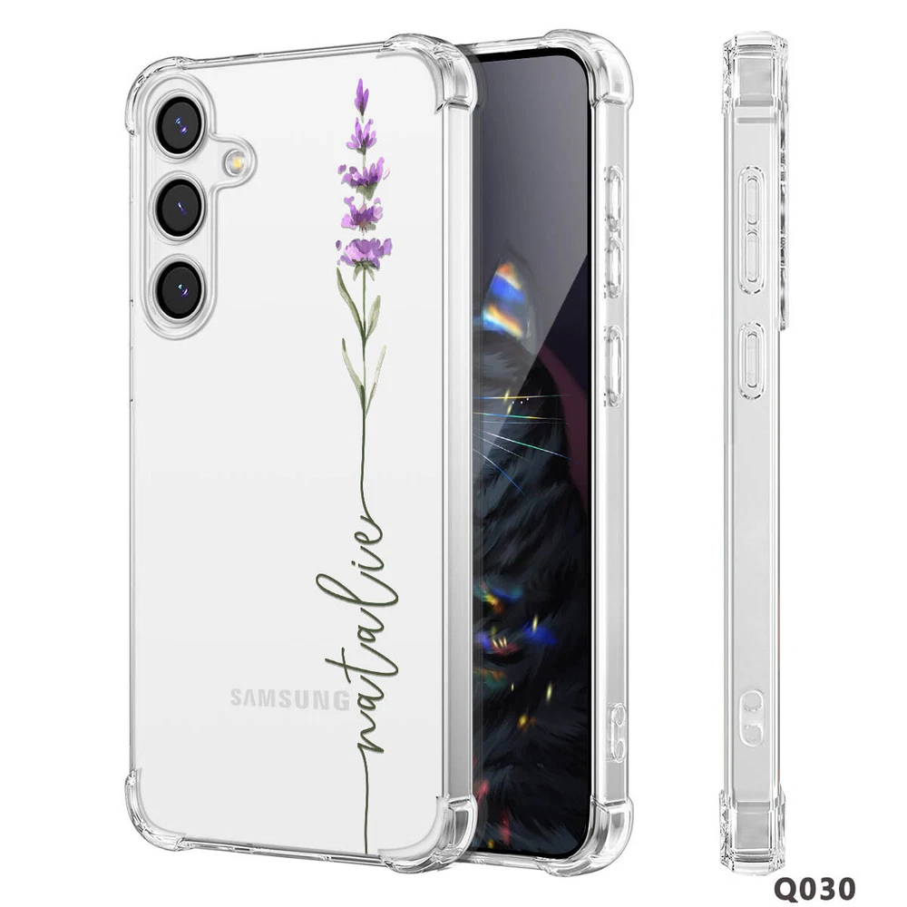 Phone Case For Samsung Galaxy S25 Ultra S24 A15 A16 A35 Personalised Clear Cover