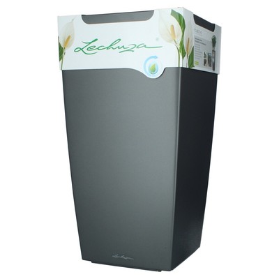 Lechuza Delta 40 anthrazit metallic AIO Komplettset Pflanzsäule Blumentopf