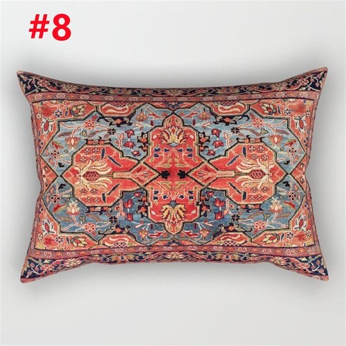 1x Floral Print Cushion Case Rectangular Ethnic Pillow Cover Home Decor Soft New - Bild 19 von 21