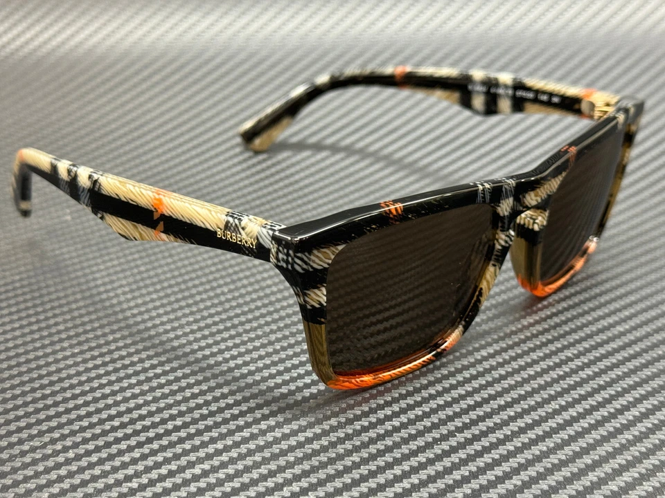 Gafas de sol BURBERRY BE4434 414673 a cuadros marrón arena para hombre 57 mm Foto 3 de 4