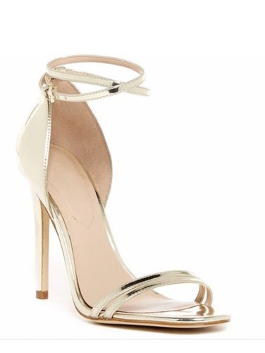 Aldo Elvia Gold Ankle Strap Sandals 
