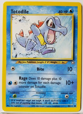 Totodile 80/111 - NM / M - Neo Genesis Pokemon Card - $2 Flat