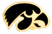 Iowa Hawkeyes Pin Black Motif Head Logo University of Iowa Pins College NCAA Pin