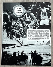 1969 Madison Sq Garden full page print ad Walt Frazier Willis Reed Emile Francis