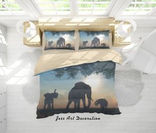 3D Elephant Quilt Cover Set Duvet Cover Bedding Pillowcases