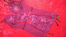 ANN SUMMERS UNDERWIRED PUR/BUR CAMI SUSPENDER SIZE 8 D-DD THE BOLDLY BEAUTIFUL