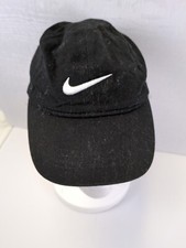Nike Hat Strapback Youth Toddler Black White Swoosh Dri-Fit Adjustable Cap