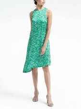 Banana Republic Floral Asymmetrical Fit & Flare Dress #797745 NEW! 12