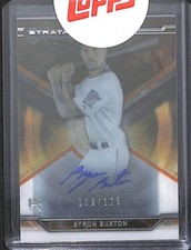 2015 Topps Strata Autograph #SA-BBU Byron Buxton No 109 of 125