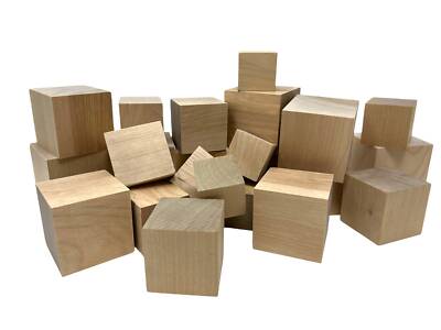 Various Wooden Blocks DIY Wood Blocks Wood Cubes Square Blocks Solid Wood Block
