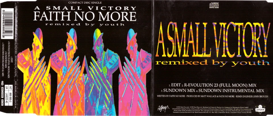 Faith No More -A small victory (Youth Remixes) [Maxi-CD] 1992, sehr gut (0632) - Bild 2 von 4