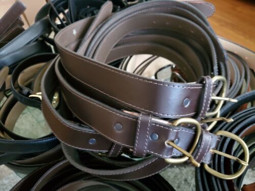 100 lots de ceintures en cuir véritable pour hommes en gros tailles 46 - 50 toutes neuves  - Photo 1/5