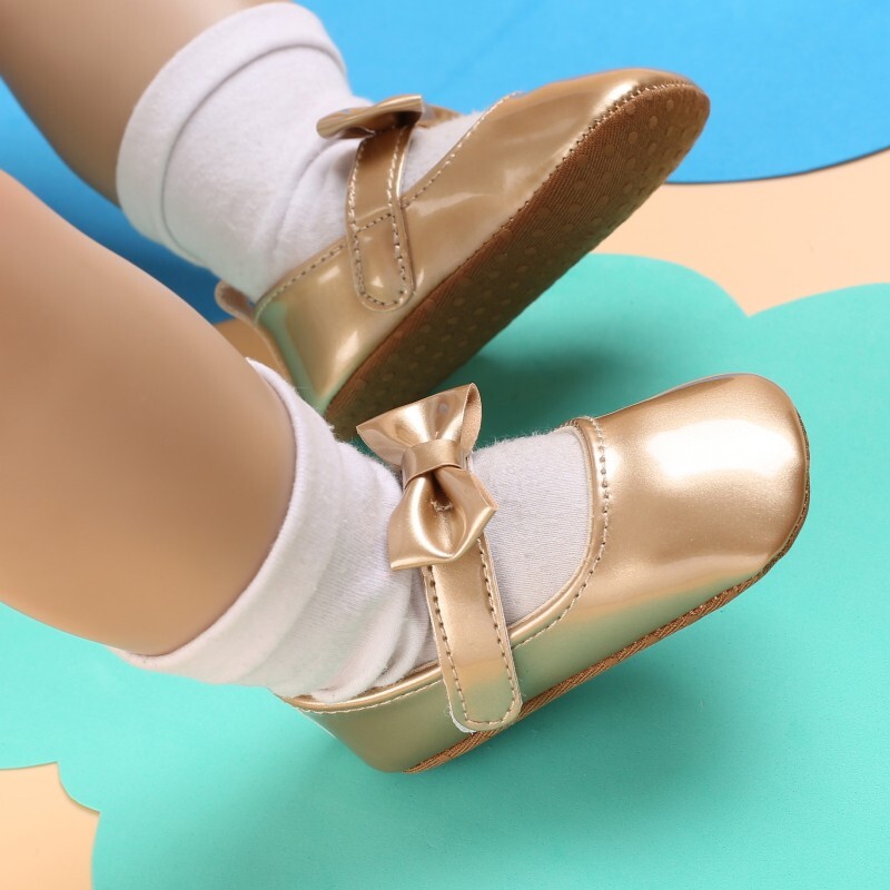 Infant Patent Leather Mary Janes Princess Shoes Newborn Baby Girl Crib Shoes kid