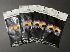 Lot of 4 | LOVE WINS Pride Glow Eye-Mask Rainbow Light Sticks Age 8+