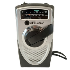 Lifelong Hand Crank AM/FM/Weather Radio with Built-In Flashlight - Portable Emer