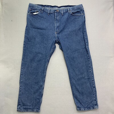 Wrangler Mens Jeans Size 48x30 Blue Regular Fit Straight Cotton