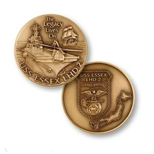 Navy Uss Essex Lhd-2 The Legacy Lives On 1.75 Challenge Coin Navy Uss Essex Lhd-2 The Legacy Lives On 1.75 Challenge Coin