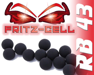 500 x RAM Munition T4E Cal .43 HK416D TM4RIS Rubberball Gummigeschoss schwarz