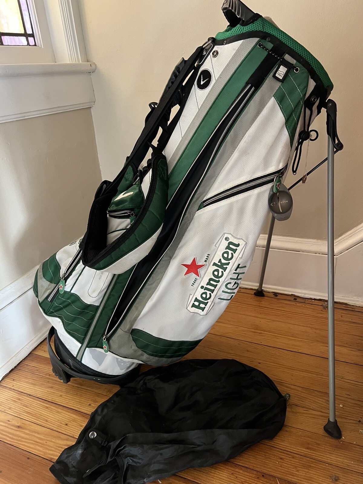 Callaway Heineken Light Green/Black Strap Stand/Carry Golf Bag 7 Way eBay