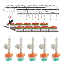 5Pcs Irrigation Watering Overhead Rotor Spray Rotary Sprinkler Kit w/ Antidrip