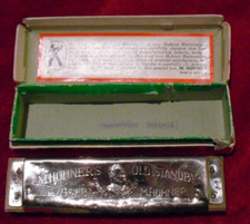 Vintage M  Hohner's  Old Standby  No. 34B Harmonica Key of G Made in Germany