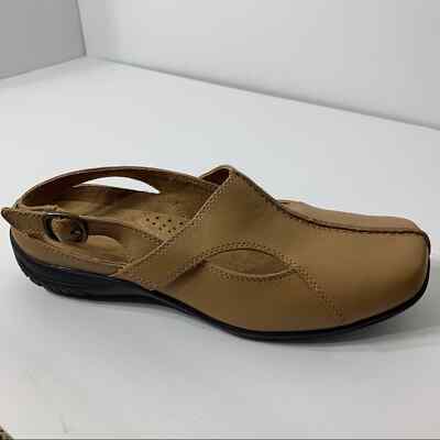 NIB easy street Comfort Wave Sportster Clog Brown Faux Leather Size 10 Wide