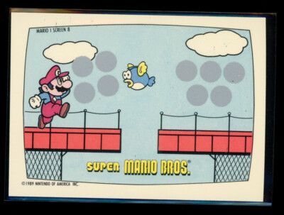 SUPER MARIO BROS 1989 Topps Nintendo Scratch-Off Screen 8 NM C2
