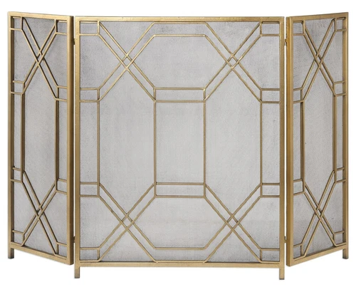 Rosen Gold Fireplace Screen - Picture 1 of 1
