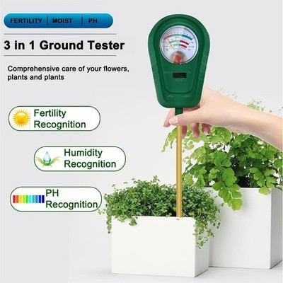 Garten für Bodentester 3 in 1 misst Feuchtigkeit pH und Fruchtbarkeit