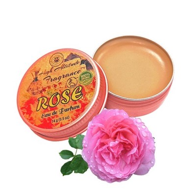 ROSE Solid Pefume Balm - Rosa Damascena Otto Natural Organic Travel Gift - 0.5oz
