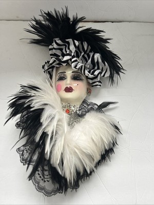 Unique Creations Limited Edition Signed Lady Face Mask Wall Hanging 