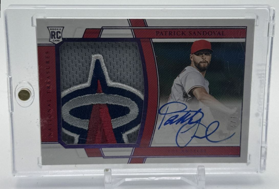 2020 Panini National Treasures Patrick Sandoval Rookie Auto Patch /7 Los Angeles