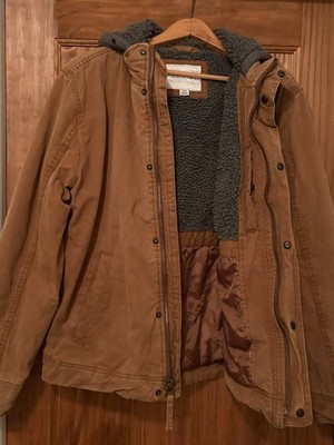 American Eagle Outfitters Men's Cotton Canvas Sherpa Utility Field Jacket