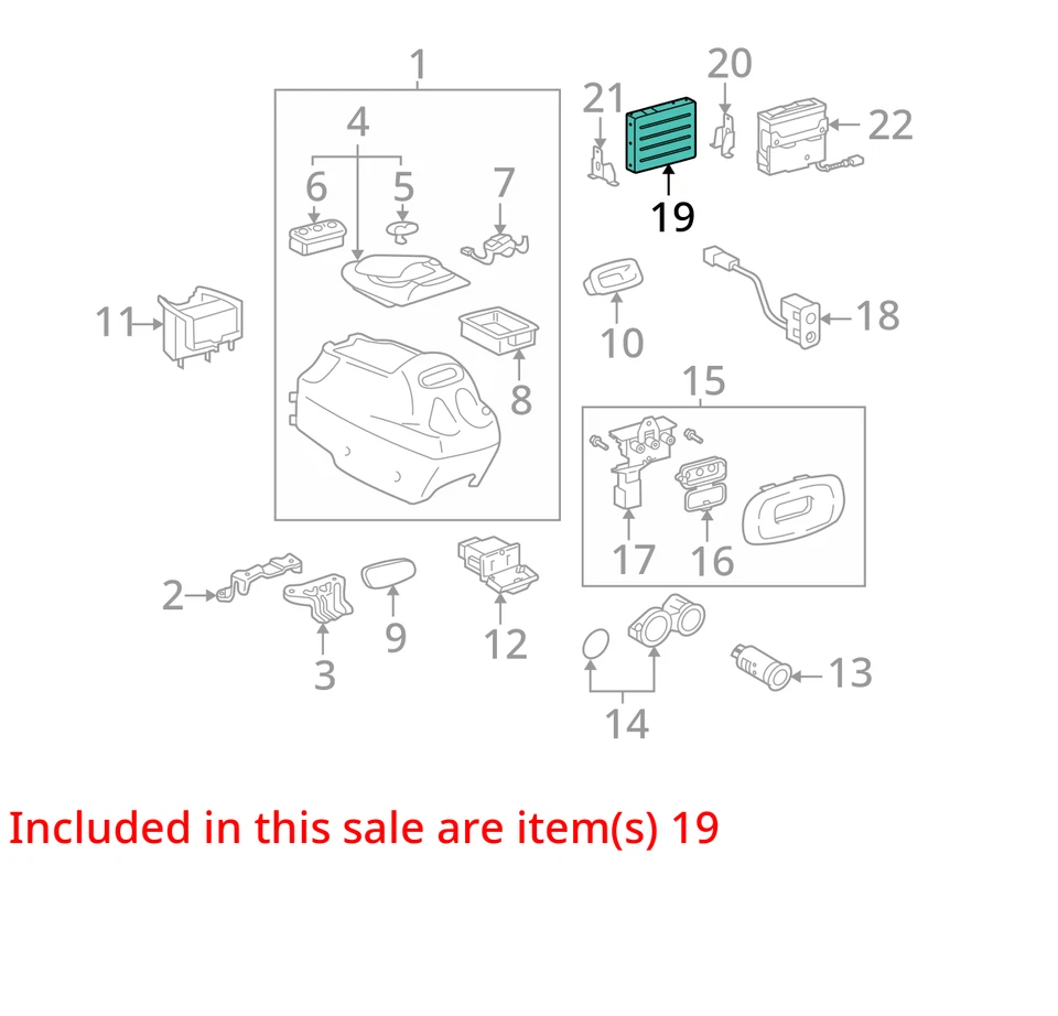 2003-2007 Toyota Multi Display Module OEM P/N 86104-45010 Denso - Image 3 of 4