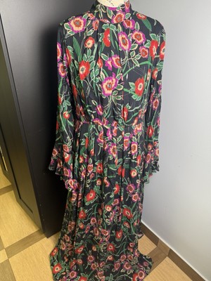 Misa Floral Maxi Open Back Dress NWT Size L