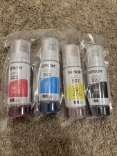 Genuine Epson 522 Ink Bottles 4 Pack for ET-2720 ET-2800 ET-2803 ET-4700 ET-4800