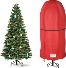 Upright Christmas Tree Storage Bag,Oxford Fabric Tear Resistant Adjustable Xmas