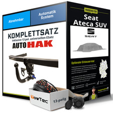 Für SEAT Ateca SUV KH7, KHP Anhängerkupplung abnehmbar +eSatz 13pol uni 23- NEU
