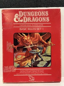 Dungeons & Dragons Basic Set Red Box Set 1 Basic Rules TSR 1011- No Dice 1983!