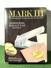 Vintage Mark III Changeable Embossing Kit Sun Hill 1985 Complete Monogram Set