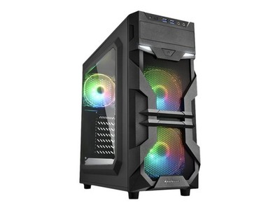 Sharkoon VG7-W RGB Midi Tower PC Black ATX Micro ATX Mini-ATX 4044951026869