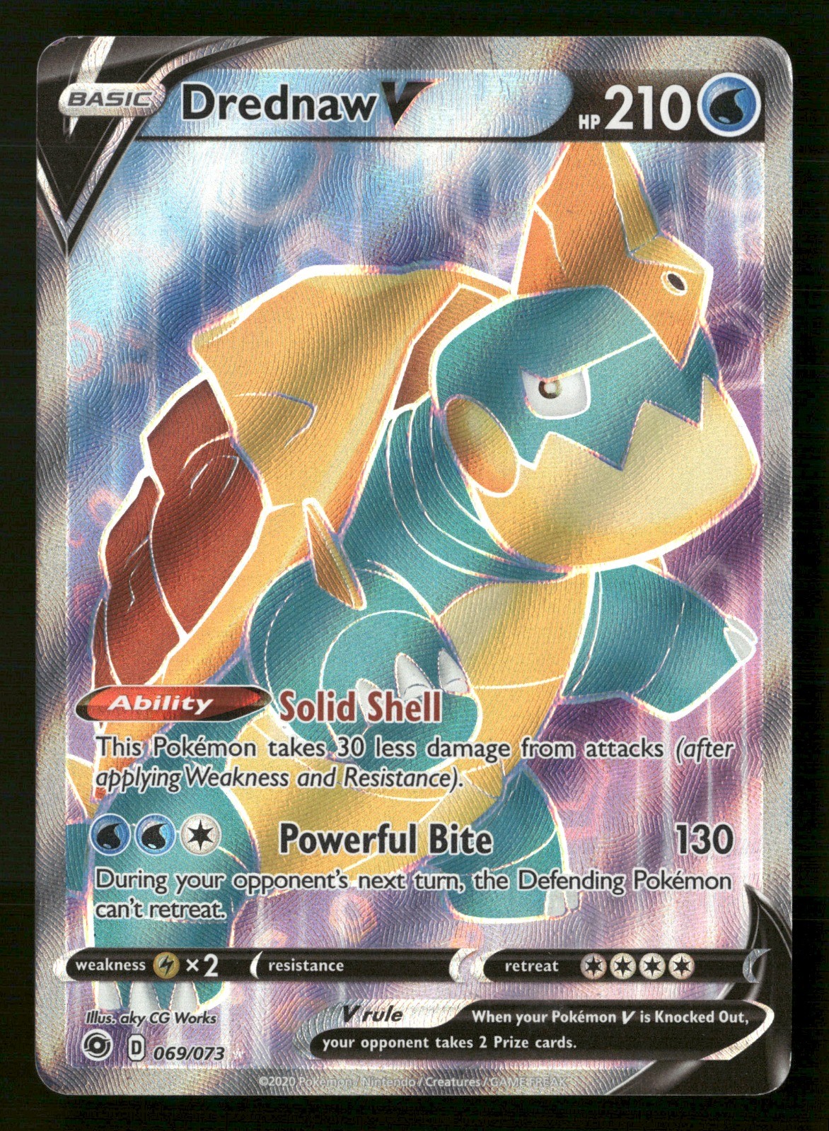 Drednaw V (Full Art) 69/73 Holo Champion's Path DMG Pokémon TCG