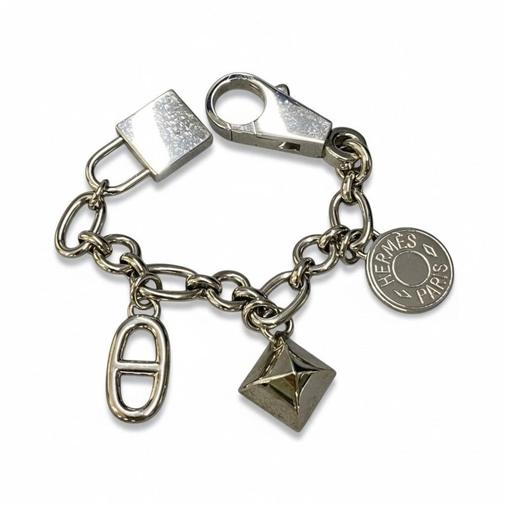 HERMÈS Silver Plated Key Chains, Rings & Finders for Women for