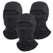 3 Pack Black Ski Mask for Men Balaclava Face Women Summer Large,