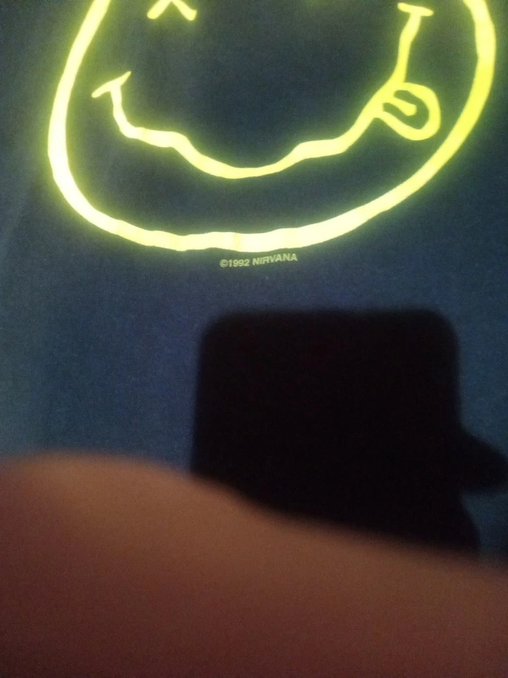 Camisa Smiley Grunge Vintage Nirvana Original 1992 Auténtica Talla L Foto 2 de 4